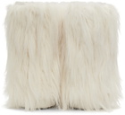 Marni Kids White Furry High Boots