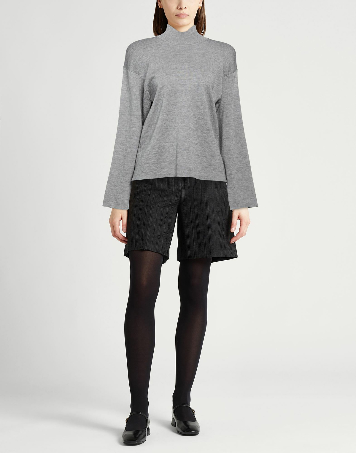 Peserico Womens Turtleneck in Grey