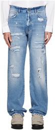 424 Blue Baggy Jeans