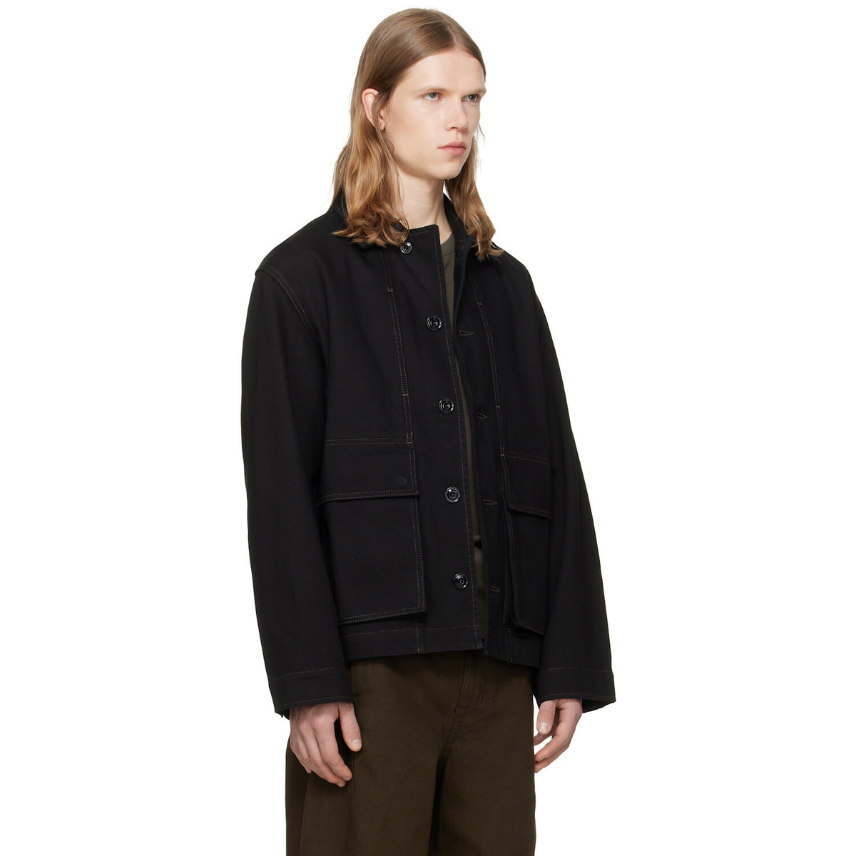LEMAIRE Black Boxy Denim Jacket