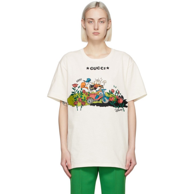 Gucci Off-White Disney Edition Garden Roses Donald Duck T-Shirt Gucci