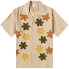 NN07 Men's Julio Embroidered Vacation Shirt in Creme