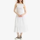 Peachy Den Women's Deba Midi Skirt in Porcelain