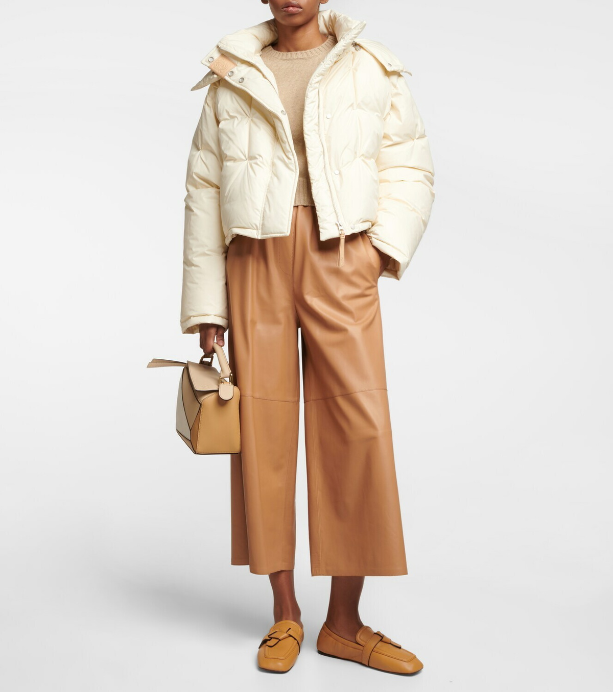 LOEWE ストライプカバーオール ベージュ LOEWE ストライプカバーオール