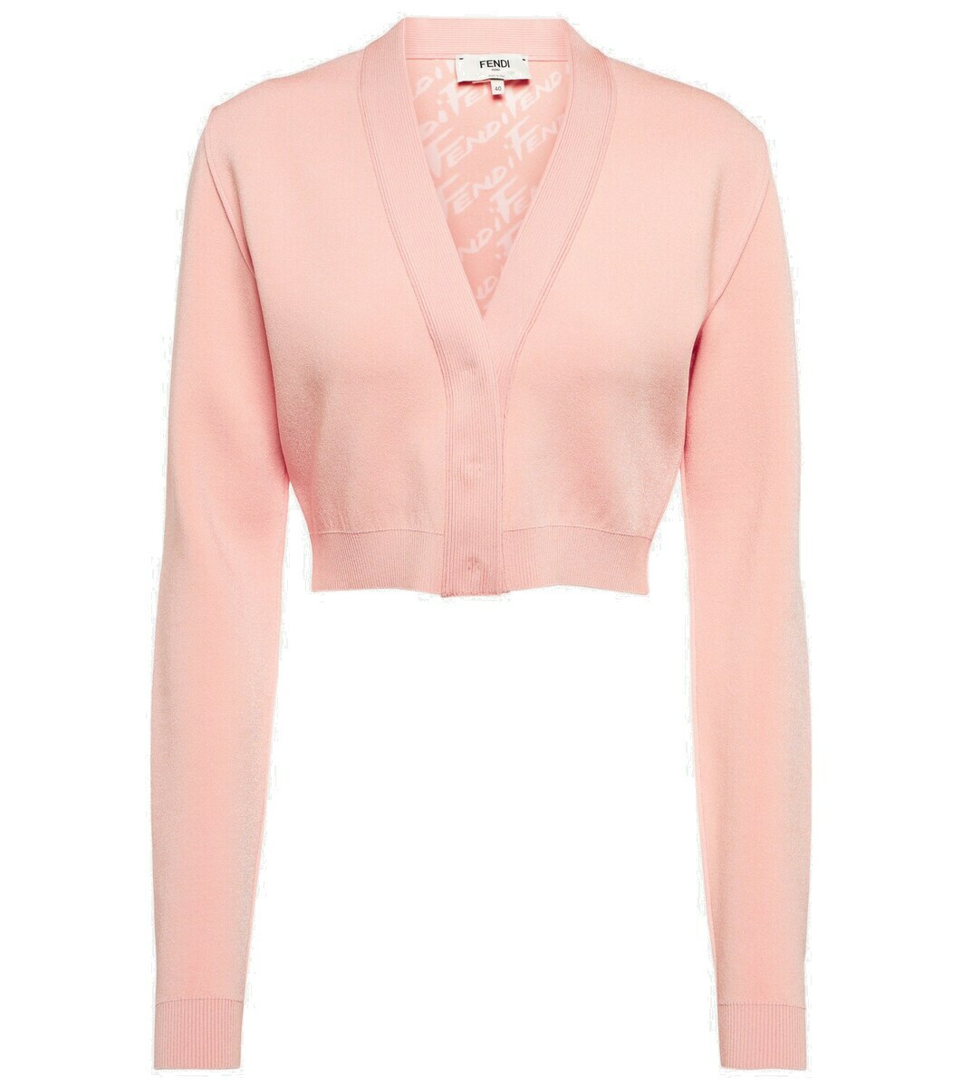 Fendi Pink Gaufre Cardigan Fendi
