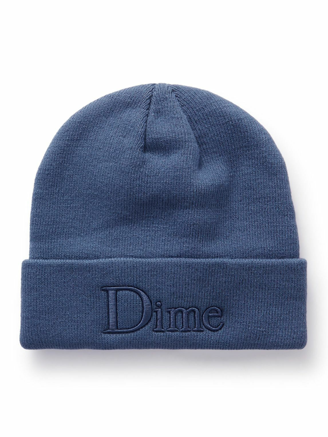 DIME - Classic Logo-Embroidered Ribbed-Knit Beanie Dime