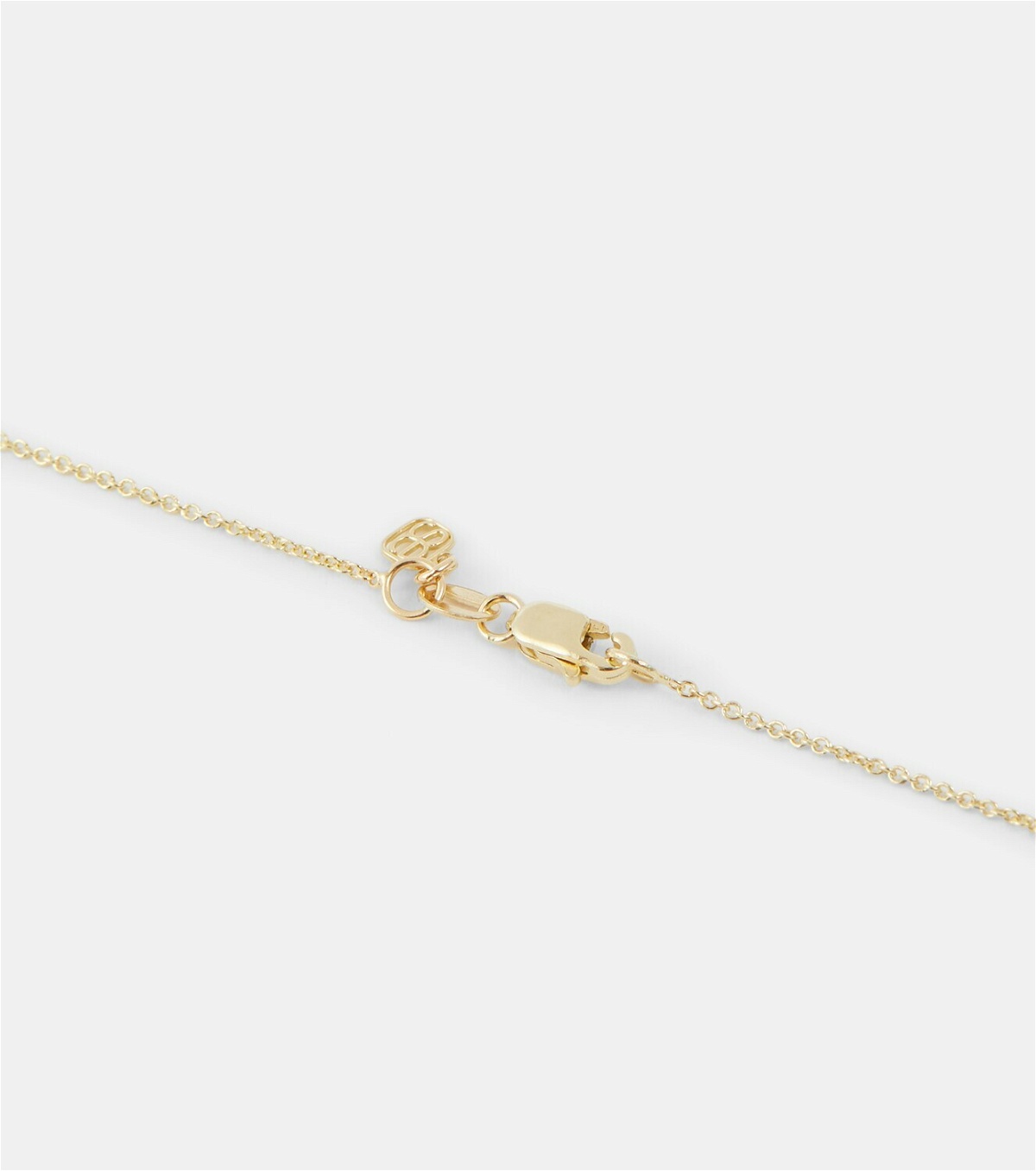 Sydney Evan Happy Face 14kt yellow gold charm necklace with diamonds