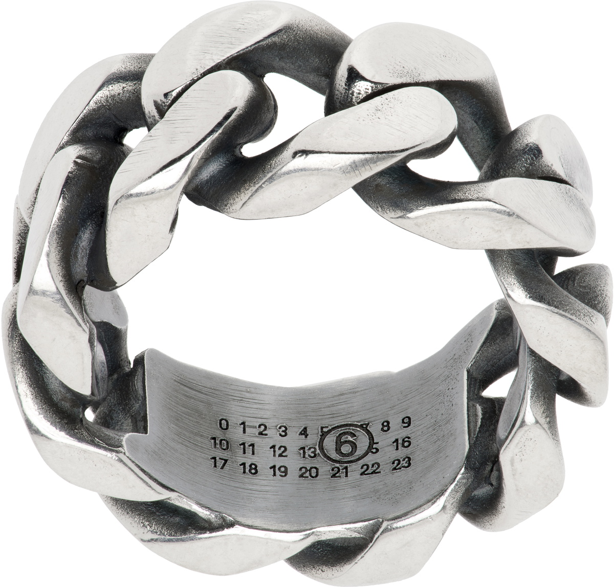 MM6 Maison Margiela/YearoftheSnake Numeric Minimal リング Silver 'Year of the Snake' Numeric Minimal Signature Ring by