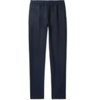 Loro Piana - Navy Linen Drawstring Suit Trousers - Blue