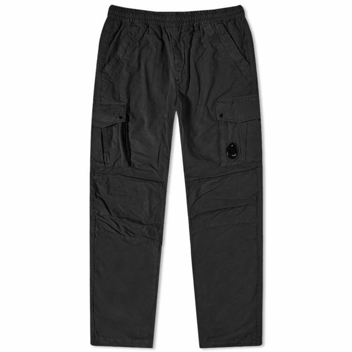 Photo: C.P. Company Men's Elasticated Waist Micro Reps Cargo Pant in Black