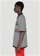 NOMA t.d. - Striped Polo Shirt in Black