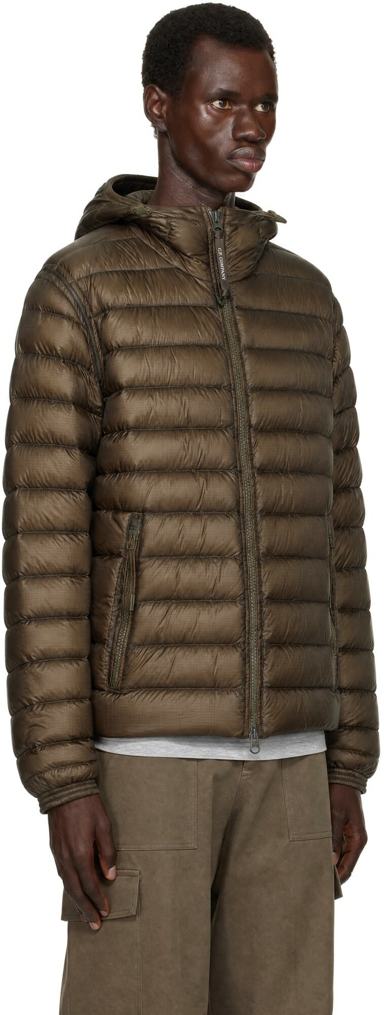 C.P. Company Khaki D.D. Shell Goggle Down Jacket