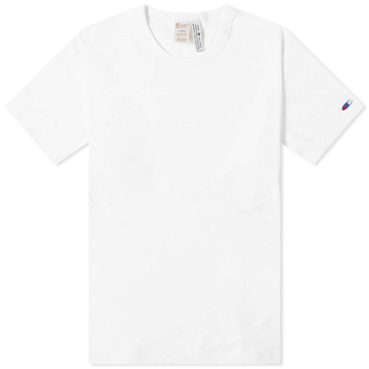 Photo: Champion Reverse Weave Men's Classic T-Shirt in White