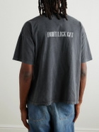 Remi Relief - Chef Cat Printed Cotton-Jersey T-Shirt - Black