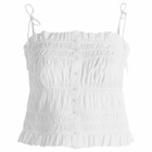 SKIMS Women's Garment Washed Poplin Ruffle Cami in Snow
