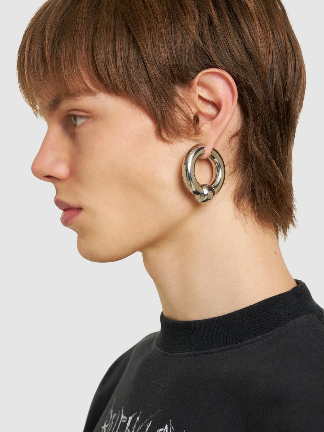 【BALENCIAGA】Minnie brass earrings Minnie earrings in gold - Balenciaga | Mytheresa