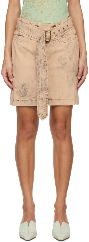 Photo: KNWLS Beige Issa Denim Miniskirt