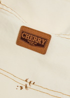 Cherry Los Angeles Carpenter Paint-splatter Canvas Cargo Trousers White