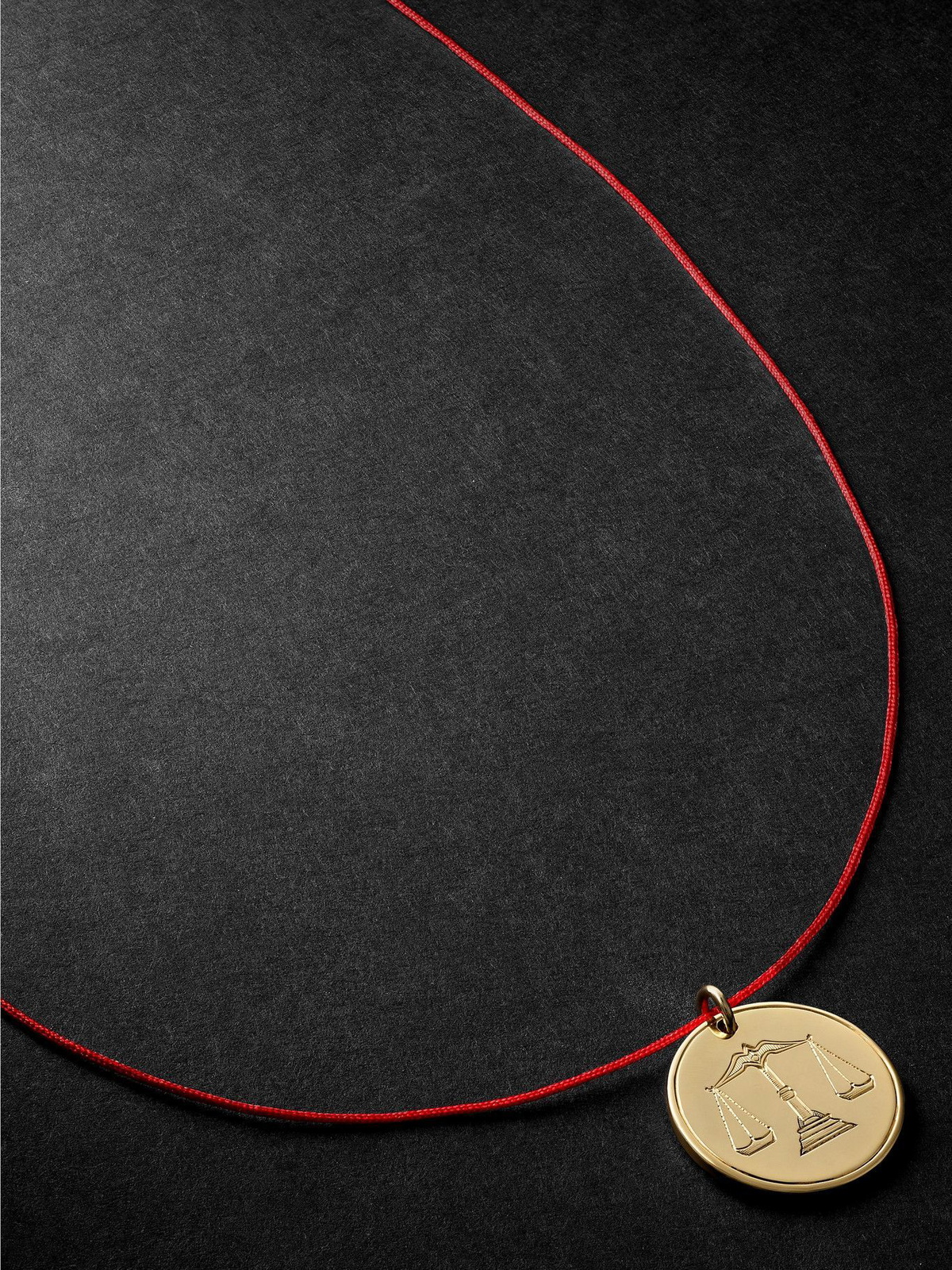 Duffy Jewellery - Libra 18-Karat Gold and Cord Necklace