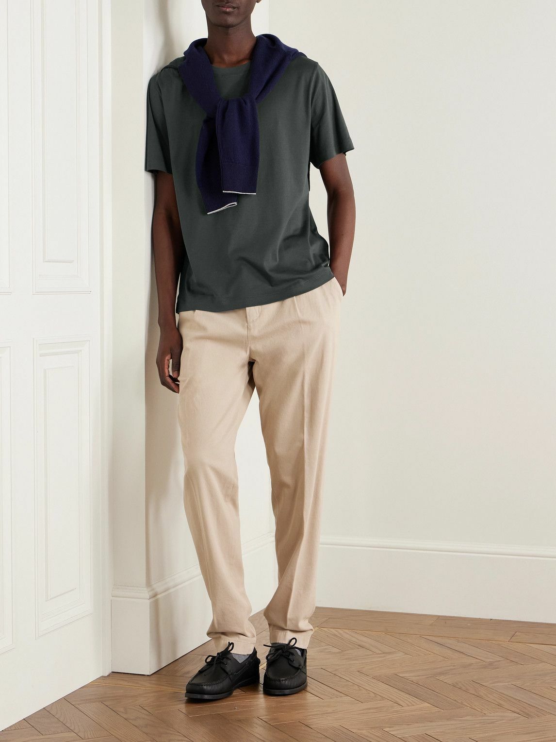 Eleventy - Cotton and Modal-Blend Jersey T-Shirt - Gray