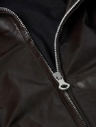 Our Legacy - Pharos Wool-Blend Trimmed Leather Bomber Jacket - Brown