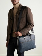 Serapian - Leather-Trimmed Logo-Embossed Stepan Coated-Canvas Briefcase