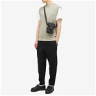 Norse Projects Men's Manfred Wool Cotton Rib Vest in Sediment Green