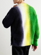Sacai - Tie-Dyed Wool-Blend Sweater - Green