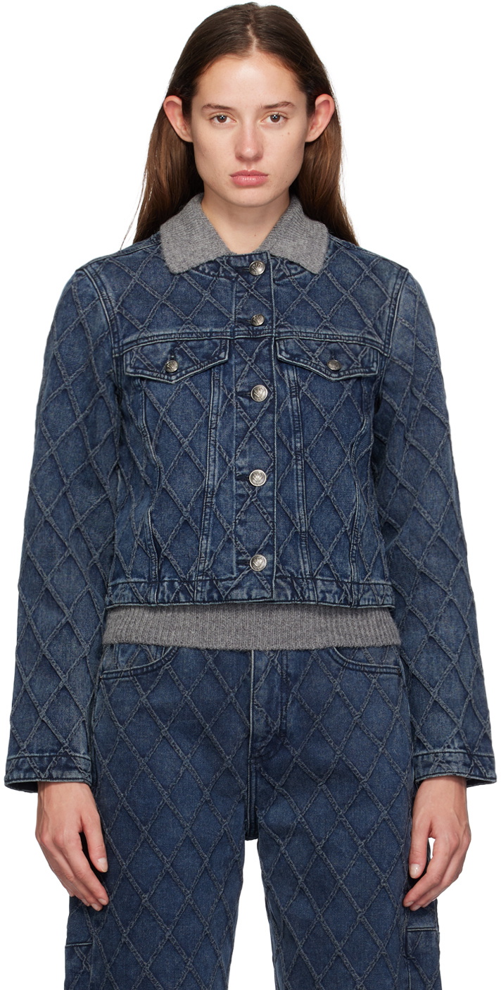 rag and bone Blue Denim Ajax Jacket Rag and Bone