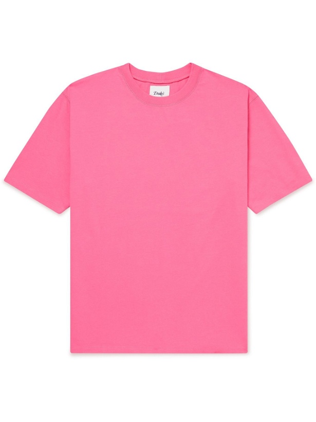 Photo: DRAKE'S - Cotton-Jersey T-Shirt - Pink
