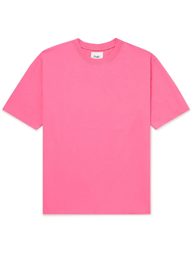 Photo: DRAKE'S - Cotton-Jersey T-Shirt - Pink