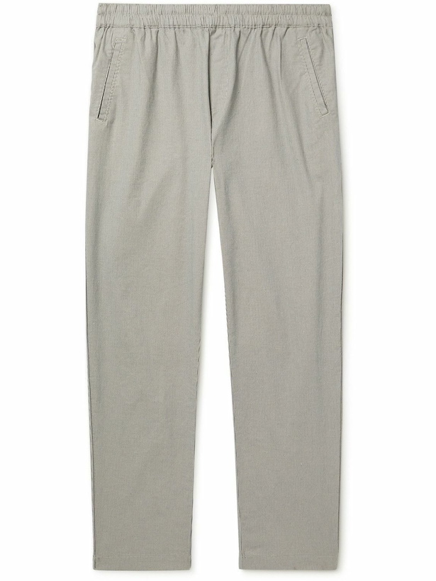 Photo: Folk - Slim-Fit Tapered Linen-Blend Trousers - Gray