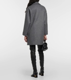 REDValentino Double-breasted wool-blend coat