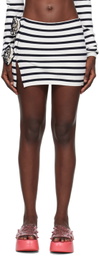 Jean Paul Gaultier White & Navy 'The Flower' Miniskirt