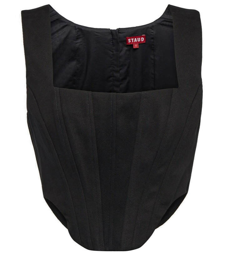 Photo: Staud - Kai halterneck cotton crop top