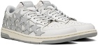 AMIRI White & Gray Stars Low Sneakers