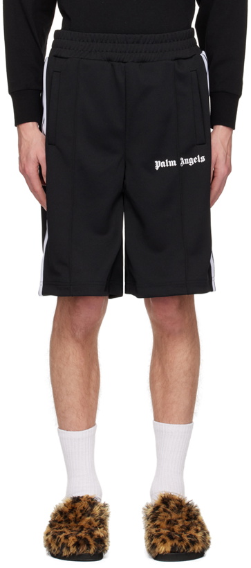 Photo: Palm Angels Black Classic Track Shorts