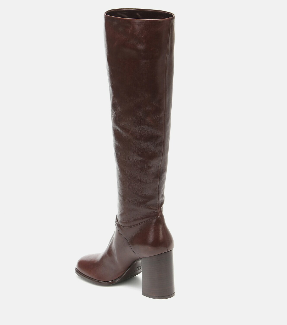 Miu Boots High Neck Black Paint Calfskin