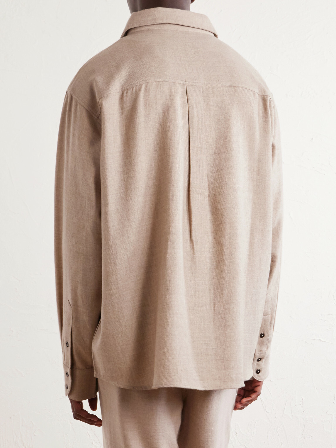 The Elder Statesman - Wool and Cashmere-Blend Shirt - Neutrals