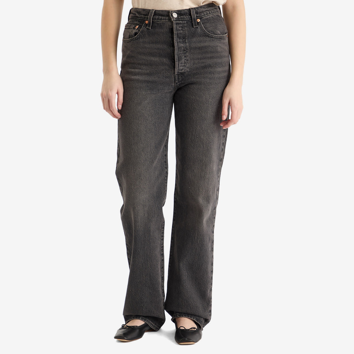 Levi's Women's Levis Ribcage Full Length Jeans in Static Noise Overload