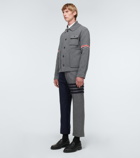 Thom Browne - 4-Bar wool flannel straight pants