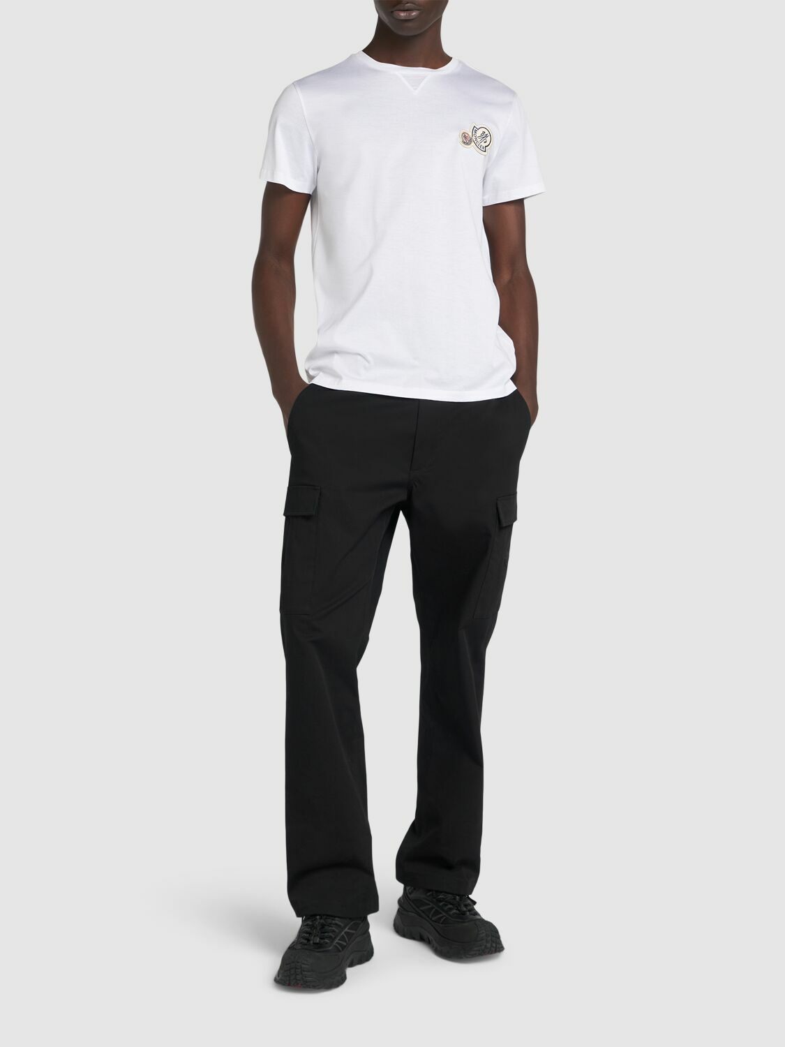 MONCLER Double Logo Cotton T-shirt Moncler