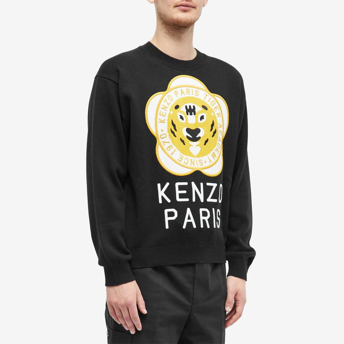 Kenzo Paris Men's Kenzo Tiger Academy Crew Sweat in Black Kenzo
