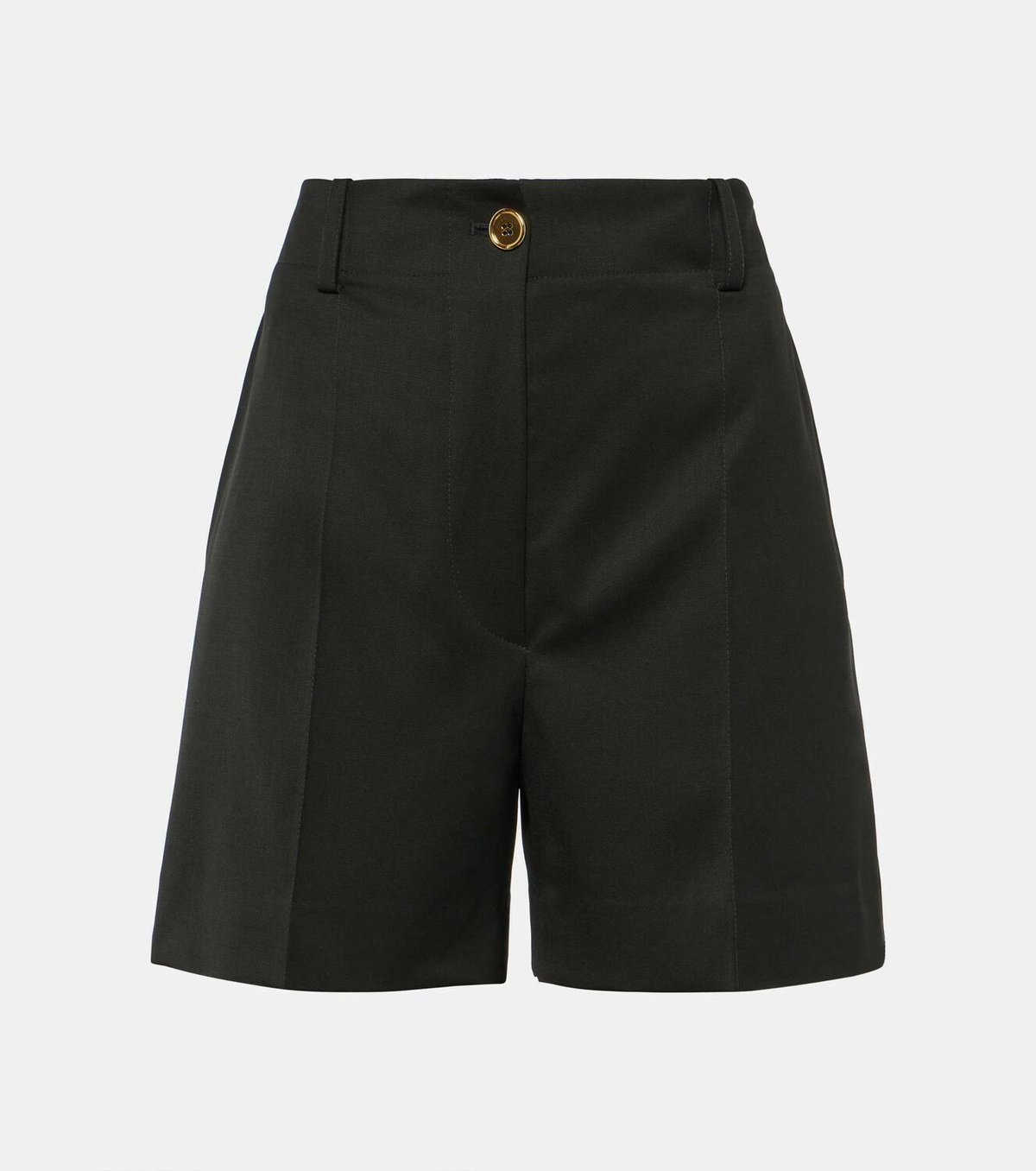 Patou Mid-rise wool-blend Bermuda shorts
