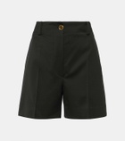 Patou Mid-rise wool-blend Bermuda shorts