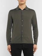 Lardini - Wool, Silk and Cashmere-Blend Shirt - Green