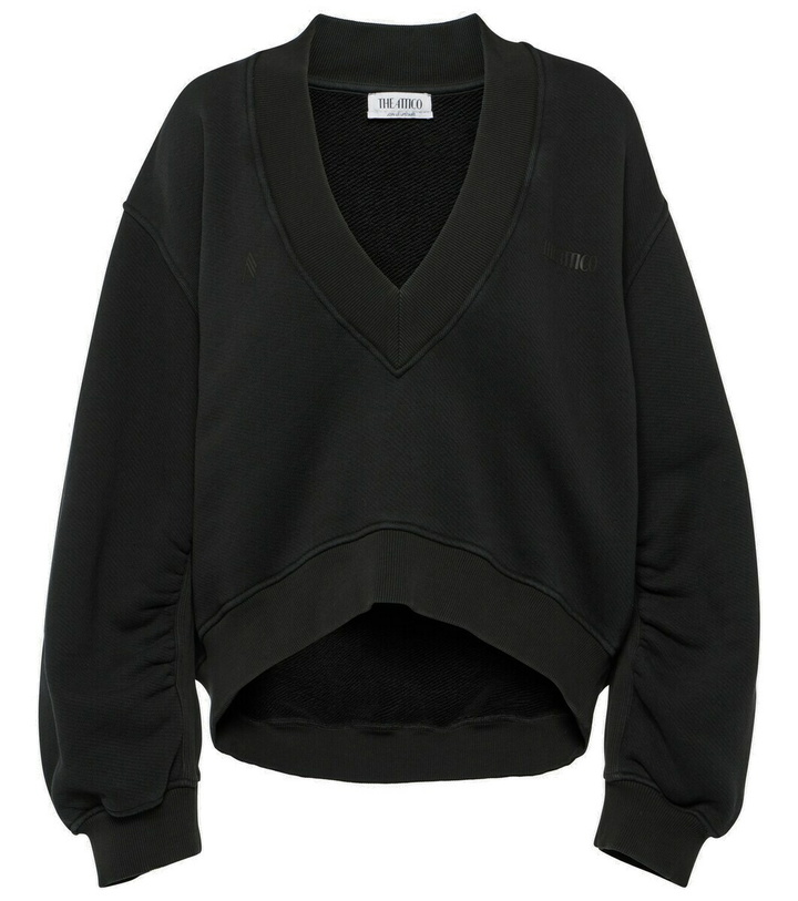 Photo: The Attico Cropped cotton fleece sweater