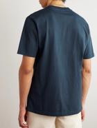 NN07 - Adam 3209 Logo-Embroidered Pima Cotton-Jersey T-Shirt - Blue