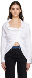 Alexander Wang White Asymmetrical Shirt