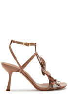 Zimmermann Orchid 85 Leather Sandals Tan